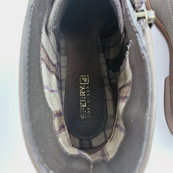 Sperry Topsider, Women's Green Ankle Bootie Lace-up, Leather, Dress Boot, 9M - Picture 7 of 10